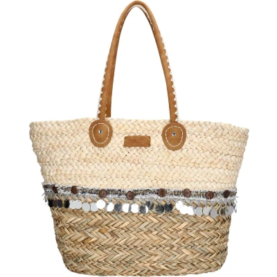 Afbeelding van PE Florence Natural Life Straw Basket nature Schoudertas