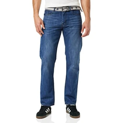 Afbeelding van Enzo Rechte jeans voor heren, Blauw Midwash, 48W / 32L