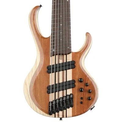 Afbeelding van Ibanez BTB7MS Bass Workshop Natural Mocha Low Gloss 7 snarige elektrische basgitaar