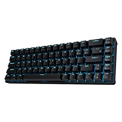 Afbeelding van RK ROYAL KLUDGE RK68 Hot Swappable 65% draadloos mechanisch toetsenbord, 68 toetsen, compact bluetooth gamingtoetsenbord met zelfstandige pijl /besturingsknoppen, stille rode schakelaar, zwart