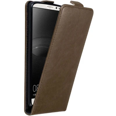 Afbeelding van Cadorabo Hoesje geschikt voor Huawei MATE 8 in KOFFIE BRUIN Beschermhoes Flip Case Cover magnetische sluiting