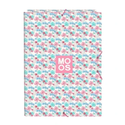 Afbeelding van MOOS FLORES Folio map met 3 kleppen, ideaal voor kinderen van verschillende leeftijden, comfortabel en veelzijdig, kwaliteit duurzaamheid, 26 x 36,5 cm, Meerkleurig, Standaard, casual