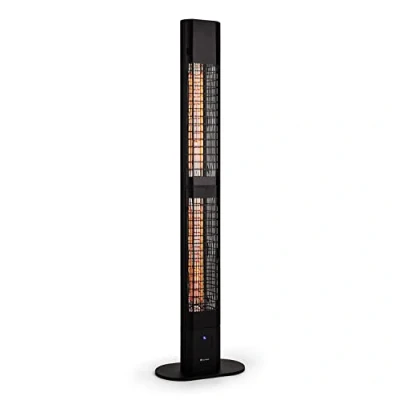 Afbeelding van blumfeldt Heat Guru, infrarood terrasverwarmer, infraroodverwarming, IP54 buiten, staand apparaat met afstandsbediening, infraroodstraler 3000W