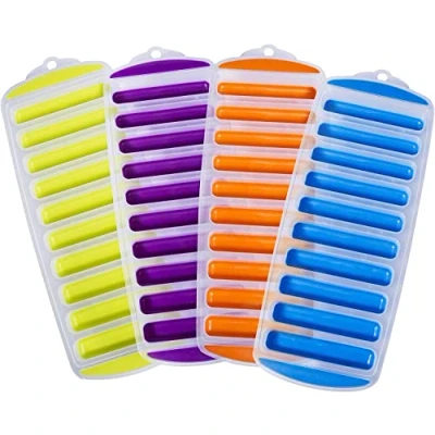 Afbeelding van 1 X Easy Pop Out Ijsbakje/Waterfles Ijsblokjes met Push Smalle Ijsstokblokjes Diverse Kleur Siliconen Bodem Ijsstok Lade/Jelly Chocolade Maker Mould Ijsbak