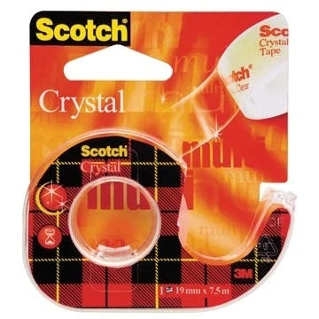 Afbeelding van Scotch plakband Crystal ft 19 mm x 7,5 m, blister met 1 afroller rolletje