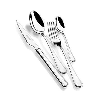 Afbeelding van MONIX Manila Set van 24 stuks 18/10 RVS met biefstuk, kleur grijs (6 personen)