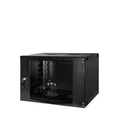 Afbeelding van LogiLink W06F64B 19inch wandkast (b x h d) 540 330 450 mm 6 HE Zwart grijs (RAL 7021)