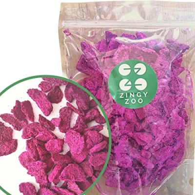 Afbeelding van Gevriesdroogde Drakenfruit Snacks Natural XL 300g Freeze Dried Fruit Dragon Pink Pitaya Drakenvruch Gedehydrateerd Gedroogde Gefriergetrocknete Drachenfrucht ZingyZoo