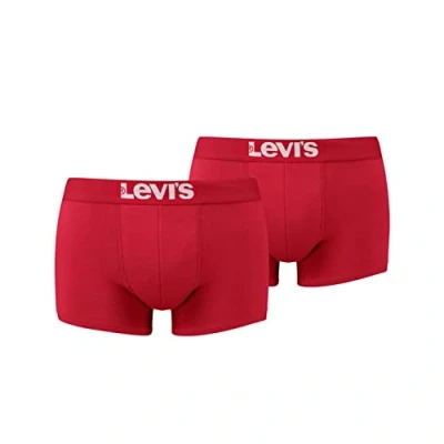 Afbeelding van Levi&#039;s Solid Basic Trunk 2 PACK Onderbroeken, Heren, Maat: Small, Chili pepper