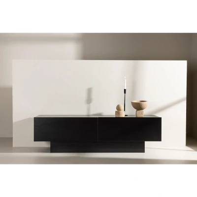 Afbeelding van Svea Tino TV meubel 160 cm zwart Hout