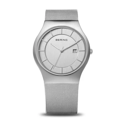 Afbeelding van BERING herenhorloge quartz uurwerk klassieke collectie met roestvrij staal en saffierglas 11938 000 polshorloges