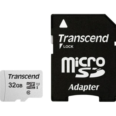 Afbeelding van Transcend GB 32 micro SD Class 10 U1 300S geheugenkaart, incl. adapter