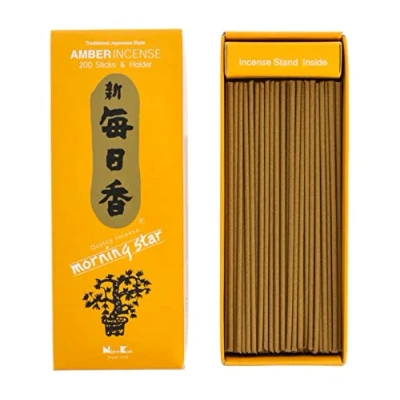 Afbeelding van Nippon Kodo Morning Star Barnsteen wierookstokjes 200