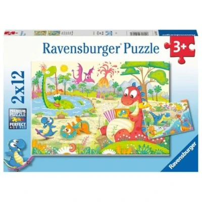 Afbeelding van Ravensburger Kinderpuzzel 2 x 12 stukjes Lievelingsdino&quot;;s