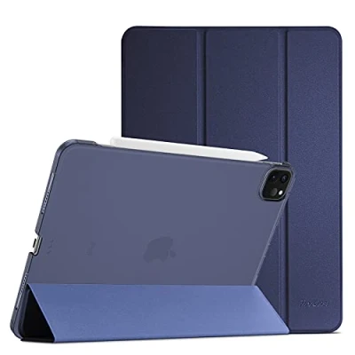 Afbeelding van ProCase Hoes voor iPad Pro 12,9&quot; 2021 5e Generatie, Schokbestendige Case Slanke Hoesje Beschermhoes Smart Folio Cover Marineblauw
