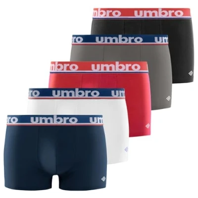 Afbeelding van Umbro Herenonderbroek, 100% katoen, boxershorts voor heren, duurzaam, natuurlijk (5 stuks), Klasse 5, M