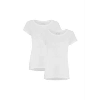 Afbeelding van Danish Endurance 2PACK Tshirt basic, Dames, Maat: XL, Pure white