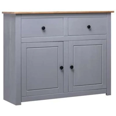 Afbeelding van VIDAXL Dressoir Panama Range 93x40x80 cm massief grenenhout grijs