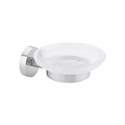 Afbeelding van tesa® Moon zeephouder, roestvrijstalen look, zelfklevend, 128 mm x 109 53