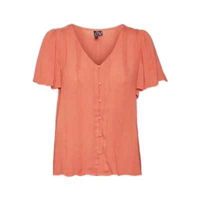 Afbeelding van VERO MODA Vmkanva Ss WVN Ga Top voor dames, cayenne, XS