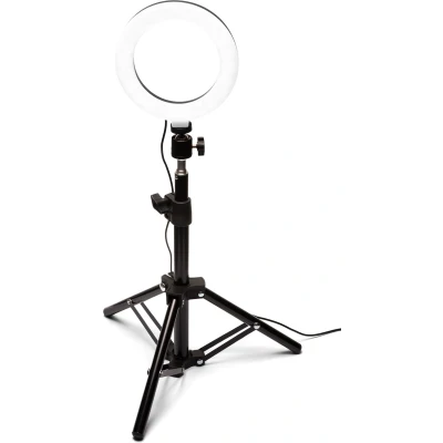 Afbeelding van Rio RL06 make up LED ring light USB oplaadbaar 3 lichtinstellingen statief