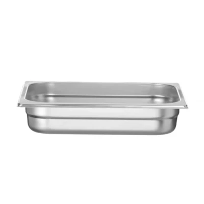 Afbeelding van HENDI Gastronorm container, temperatuurbestendig van 40 tot 300C, geschikt voor ovens, bain marie en vriezers, chafing dishes, geperforeerde bodem, 4L, GN 1/2, 325x265x(H)65mm, roestvast staal