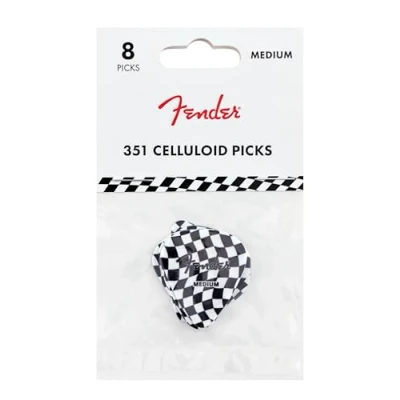Afbeelding van Fender Picks 351 Checker medium 8 Pack Plectrum set