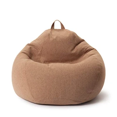 Afbeelding van Lumaland Zitzak Comfort Line 90x110x50cm &amp; Meer dan 1,9 Mil. aanpasbare EPS Korrels Indoor Bean Bag Chair Gaming Stoel Comfortabele Beanbag voor Binnen Zachte Wasbare Hoes [Bruin]