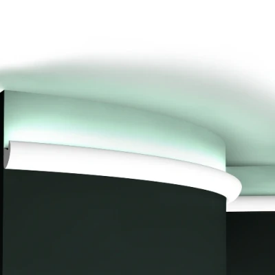 Afbeelding van Orac CX188F designprofiel 200x3,4x3 cm een afgerond compact profiel voor indirecte verlichting