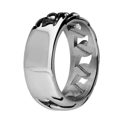 Afbeelding van Lucardi COOL Ring silvercoloured voor kinderen, Maat: 53, Silver coloured