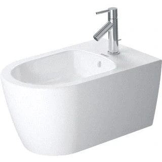 Afbeelding van Duravit ME by Starck wandbidet 37x57cm met kraangat overloop en wondergliss wit