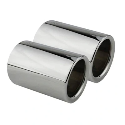 Afbeelding van L &amp; P A306 2 uitlaatkleppen eindstukken chroom roestvrij staal spiegel gepolijst voor F20 F21 125i 125d 225d F30 F31 325d 330d uitlaatklep plug play eindpijp