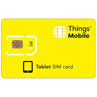 Afbeelding van Simkaart voor tablet/tablet Things Mobile met wereldwijde dekking en GSM/2G/3G/4G multi operator netwerk, zonder vaste kosten. 10 krediet inbegrepen
