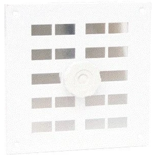 Afbeelding van Nedco schuifrooster alum. 160 x mm met gaas+draaiknop wit