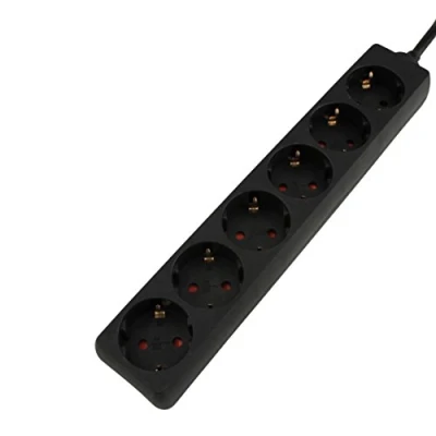 Afbeelding van UNITEC 445341 TSD 6 voudig 1,4 m, zwart