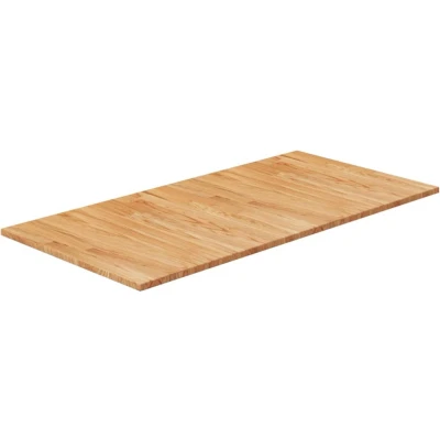 Afbeelding van Wastafelblad 100x50x1,5cm behandeld massief hout lichtbruin