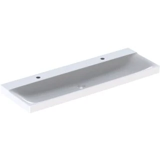 Afbeelding van Geberit Xeno2 meubelwastafel wit KeraTect (140 x 48 cm) 2x 1 kraangat,