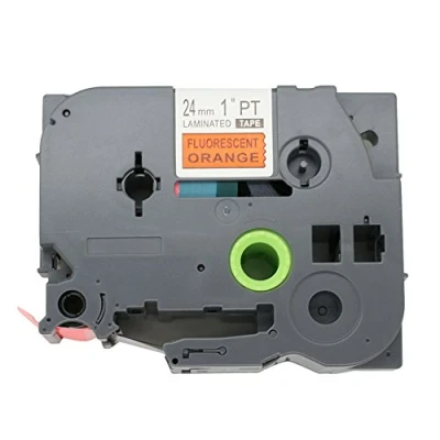 Afbeelding van BROVACS 1 Pack Zwart op Fluo Oranje Label Tape Compatibel voor Brother P Touch TZ B51 TZe 24mm inch OPA1325