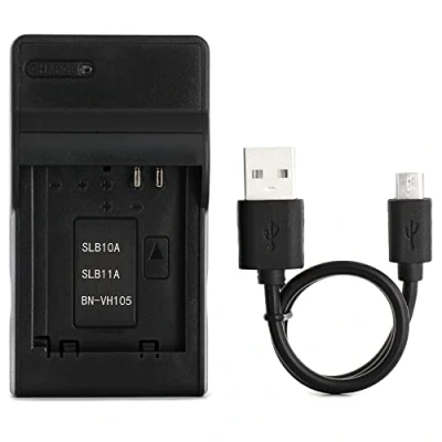 Afbeelding van SLB 10A USB Oplader voor Samsung P800, PL50, PL51, PL55, PL57, PL60, PL65, PL70, SL420, SL502, SL620, SL720, SL820, WB150, WB151, WB2100, WB500, WB550, WB690, WB700, WB710, WB750, WB850 Camera en Meer