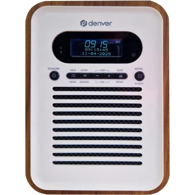 Afbeelding van Denver Retro Radio DAB+ FM Bluetooth Wekker functie Moederdag