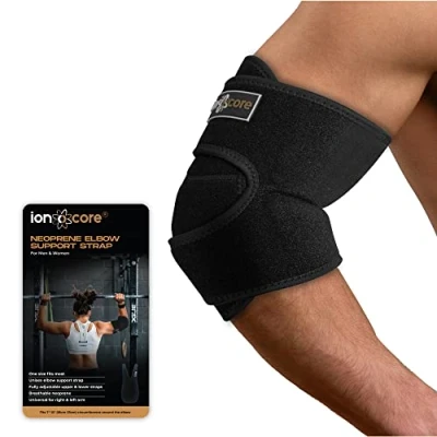 Afbeelding van Ionocore® Neopreen Elleboogbrace Tenniselleboog, Golferselleboog, Gewichtheffen Beschermt gewrichten en onderarmen Verstelbare brace voor mannen vrouwen