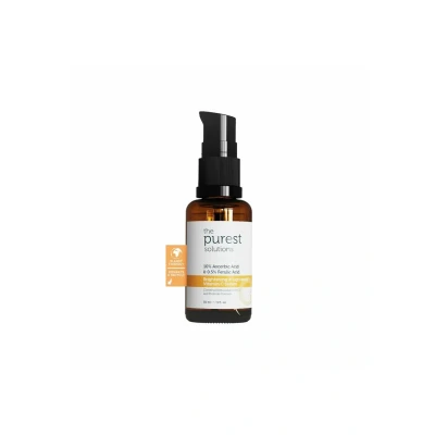 Afbeelding van The Purest Solutions De puurste oplossingen Uitstralend en verhelderend vitamine C serum 10% ascorbinezuur 0,5% ferulinezuur, hyaluronzuur, retinolserum voor gezicht, niacinamideserum anti aging,