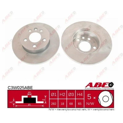 Afbeelding van ABE Remschijven C3W025ABE