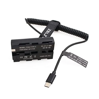 Afbeelding van ZBLZGP USB C naar NP F DC Koppeling Dummy accu voor Sony F550 F770 F570 F970 Atomos Ninja V Monitor