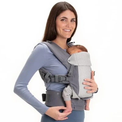 Afbeelding van Beco Gemini draagzak voor pasgeborenen tot peuters ergonomische met cool air mesh, verstelbaar, gemakkelijk vast te maken, gewatteerde heupriem 7 35lbs (Cool Dark Grey)