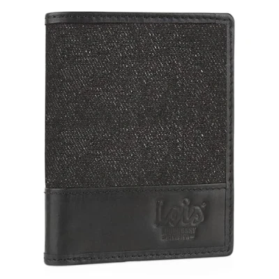 Afbeelding van Lois Portemonnee Heren Leer RFID Leren Met Stijlvol Design Duurzame Leather Wallet Voor Mannen Veiligheid En Klasse Elke Gelegenheid, Zwart