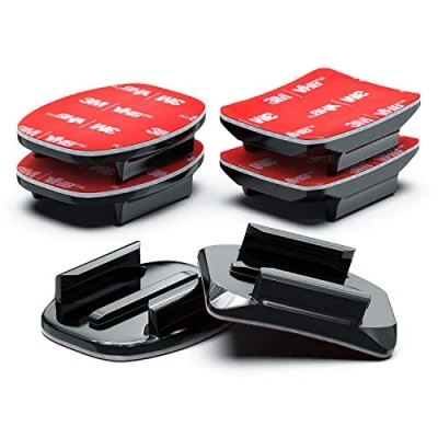 Afbeelding van Sametop Helm Klevende Mounts Sticky Pads Flat Gebogen 3M Mount Compatibel met GoPro Hero 13 12 11 10 9 8 7 6 5 Session DJI actiecamera&#039;s (6 Packs)