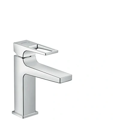 Afbeelding van Hansgrohe metropol eengreeps wastafelmengkraan 110 met pop up wastegarnituur chroom 74506000