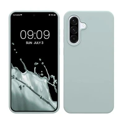 Afbeelding van kwmobile telefoonhoesje geschikt voor Samsung Galaxy A36 5G Hoesje met siliconen coating Smartphone case in cool mint