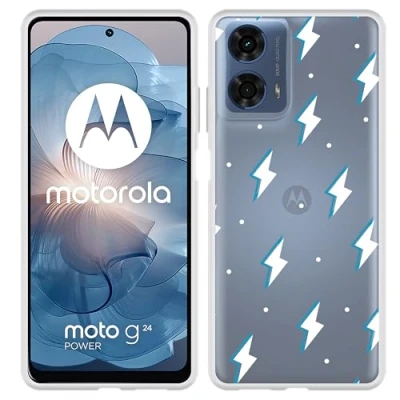 Afbeelding van Cazy Hoesje geschikt voor Motorola Moto E14 Siliconen Bliksemschichten
